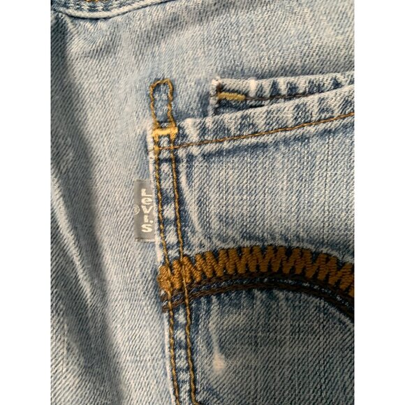 Levi Silver Tab Mens W34 L30 Slim Straight 90s Y2K Light Wash Denim Jeans - Picture 6 of 9